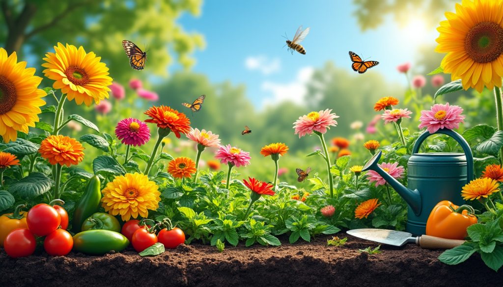 découvrez comment l'intégration de fleurs dans votre potager peut améliorer la santé de vos plantes, attirer les pollinisateurs et enrichir la biodiversité. apprenez les meilleures pratiques pour associer fleurs et légumes afin de créer un écosystème harmonieux et productif.