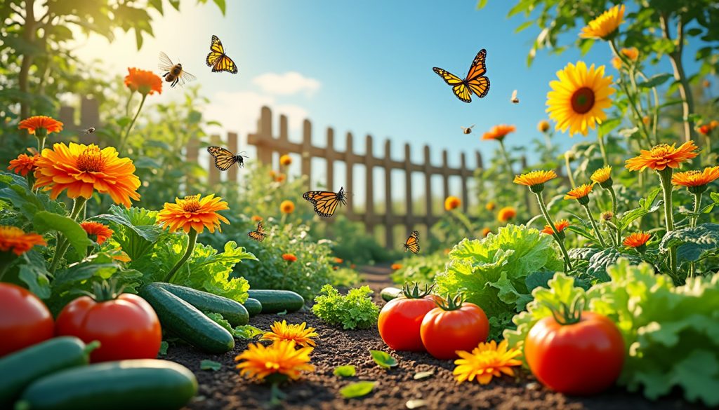 découvrez comment utiliser les fleurs pour attirer les auxiliaires bénéfiques dans votre potager. apprenez à créer un écosystème harmonieux qui favorise la pollinisation et lutte naturellement contre les nuisibles.